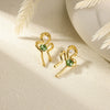 Wholesale Earrings Stainless Steel Imitation Pearl Geometric Flower Bow Leaf Shaped Electroplated