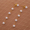 Wholesale Earrings Stainless Steel Imitation Pearl Geometric Light Luxury Style Electroplated