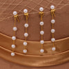 Wholesale Earrings Stainless Steel Imitation Pearl Geometric Light Luxury Style Electroplated