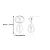 Wholesale Earrings Stainless Steel Imitation Pearl Geometric Rococo Style Electroplated