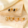 Wholesale Earrings Stainless Steel Inlaid Zircon Geometric Light Luxury Style For Women