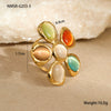 Wholesale Earrings Stainless Steel 18K Gold Electroplated Flower Pattern Hammered Style For Women