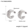 Wholesale Earrings 316L Stainless Steel 18K Gold Electroplated Geometric Crescent Shape For Women