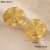 Wholesale Earrings Stainless Steel 18K Gold Electroplated Geometric Round Compass Style