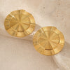 Wholesale Earrings Stainless Steel 18K Gold Electroplated Geometric Round Compass Style