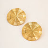 Wholesale Earrings Stainless Steel 18K Gold Electroplated Geometric Round Compass Style
