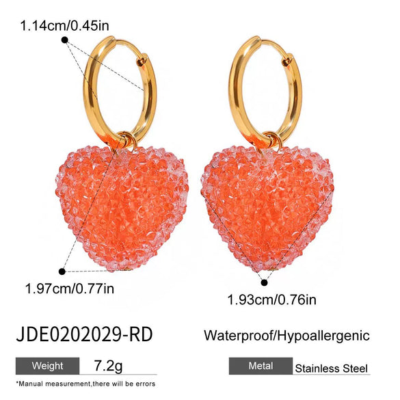 Wholesale Earrings Stainless Steel 18K Gold Electroplated Geometric Style For Women