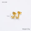 Wholesale Earrings Stainless Steel 18K Gold Electroplated Letter Style For Women