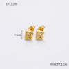 Wholesale Earrings Stainless Steel 18K Gold Electroplated Letter Style For Women