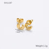 Wholesale Earrings Stainless Steel 18K Gold Electroplated Letter Style For Women