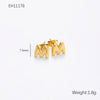 Wholesale Earrings Stainless Steel 18K Gold Electroplated Letter Style For Women