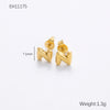 Wholesale Earrings Stainless Steel 18K Gold Electroplated Letter Style For Women