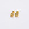 Wholesale Earrings Stainless Steel 18K Gold Electroplated Letter Style For Women