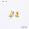 Wholesale Earrings Stainless Steel 18K Gold Electroplated Letter Style For Women