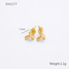 Wholesale Earrings Stainless Steel 18K Gold Electroplated Letter Style For Women