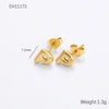 Wholesale Earrings Stainless Steel 18K Gold Electroplated Letter Style For Women
