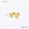 Wholesale Earrings Stainless Steel 18K Gold Electroplated Letter Style For Women