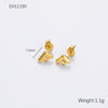 Wholesale Earrings Stainless Steel 18K Gold Electroplated Letter Style For Women