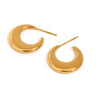 Wholesale Earrings Stainless Steel 18K Gold Geometric Electroplated Style