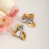 Wholesale Earrings Stainless Steel 18K Gold Geometric Pattern Electroplated For Women