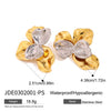 Wholesale Earrings Stainless Steel 18K Gold Geometric Pattern Electroplated For Women