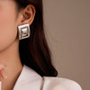 Wholesale Earrings Stainless Steel 18K Gold Geometric Rectangular Vintage Electroplated