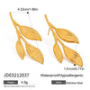 Wholesale Earrings Stainless Steel 18K Gold Geometric Style Electroplated