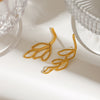 Wholesale Earrings Stainless Steel 18K Gold Geometric Style Electroplating