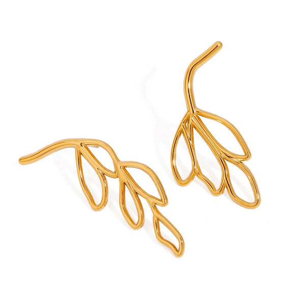 Wholesale Earrings Stainless Steel 18K Gold Geometric Style Electroplating