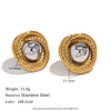 Wholesale Earrings Stainless Steel 18K Gold Plated Casting Geometric Pattern For Women