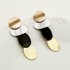 Wholesale Earrings Stainless Steel 14K Gold Plated French Retro Simple Multicolor Irregular Round Geometric Style