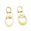 Wholesale Earrings Stainless Steel 14K Gold Plated French Retro Style Oval Stitching Tassel