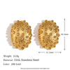 Wholesale Earrings Stainless Steel 18K Gold Plated Geometric Cactus Ball Hedgehog Design For Women