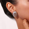 Wholesale Earrings Stainless Steel 18K Gold Plated Geometric Cactus Ball Hedgehog Design For Women