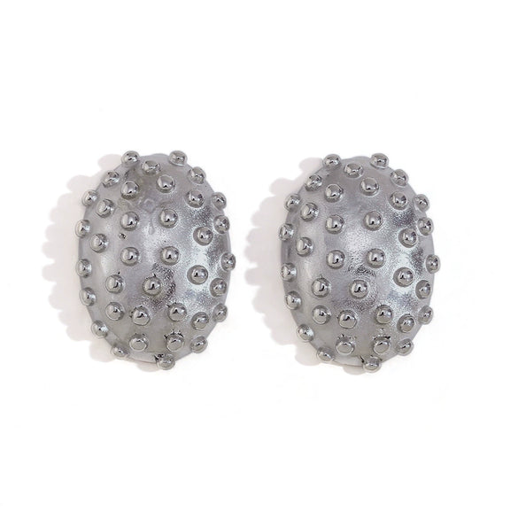 Wholesale Earrings Stainless Steel 18K Gold Plated Geometric Cactus Ball Hedgehog Design For Women