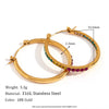 Wholesale Earrings Stainless Steel 18K Gold Plated Geometric Fashion For Women