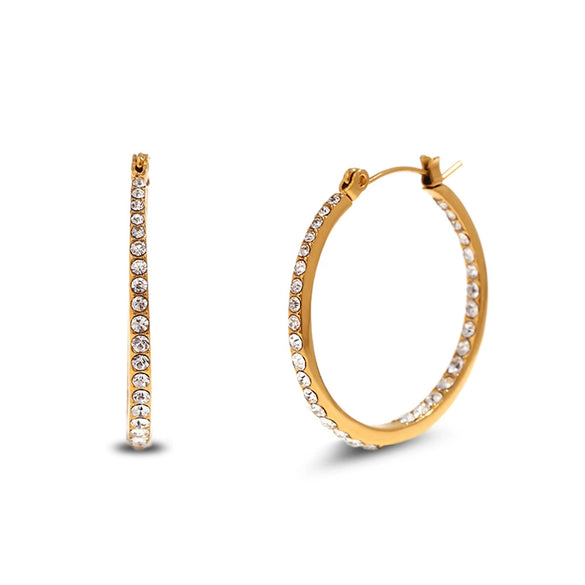 Wholesale Earrings Stainless Steel 18K Gold Plated Geometric Fashion For Women