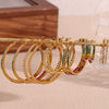 Wholesale Earrings Stainless Steel 18K Gold Plated Geometric Fashion For Women
