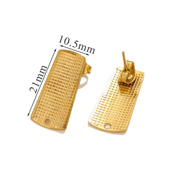 Wholesale Earrings Stainless Steel 18K Gold Plated Geometric Love Shell Highend