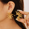 Wholesale Earrings Stainless Steel 18K Gold Plated Geometric Punk Retro Fashion For Women