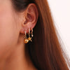 Wholesale Earrings Stainless Steel 18K Gold Plated Micro Set Zircon Fivepointed Star Geometric Heart Drop Shape