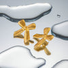 Wholesale Earrings Stainless Steel 18K Gold Plated Striped Bow Style Jewelry For Women