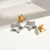 Wholesale Earrings Stainless Steel 18K Gold Star Shaped Electroplated