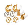 Wholesale Earrings Stainless Steel Light Luxury Geometric Electroplated