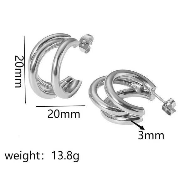 Wholesale Earrings Stainless Steel Light Luxury Geometric Electroplated