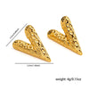Wholesale Earrings Stainless Steel Love Star Geometric Heart Shape Retro Electroplated For Women