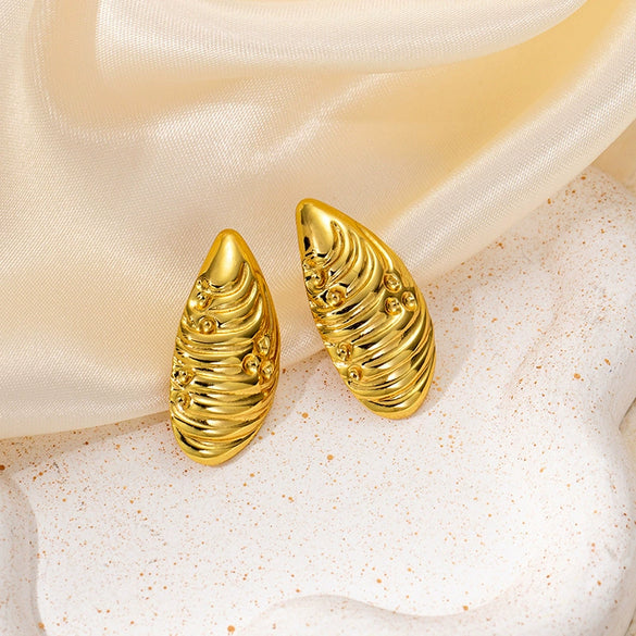 Wholesale Earrings Stainless Steel Love Star Geometric Heart Shape Retro Electroplated For Women