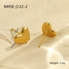 Wholesale Earrings Stainless Steel Natural White Shells Retro Loveshaped Electroplated