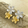 Wholesale Earrings Stainless Steel Petals Geometric Pattern 18K Gold Plated Vintage Style