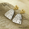 Wholesale Earrings Stainless Steel Petals Geometric Pattern 18K Gold Plated Vintage Style